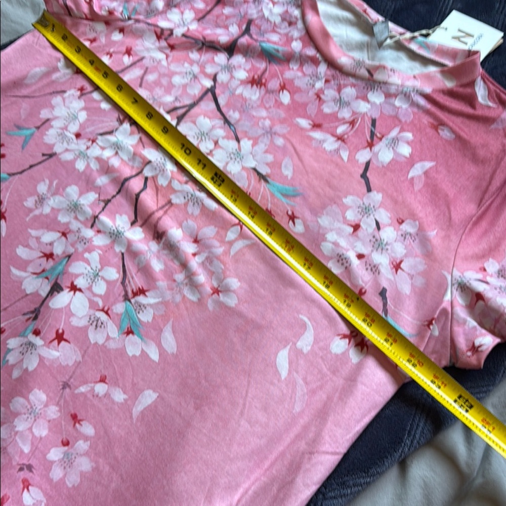 New Noracora Womens Cherry Blossom Pink Floral Tee size XXL - Picture 9 of 13